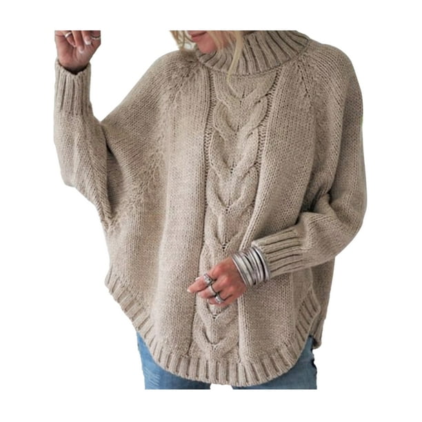 NEW WOMENS LADIES CABLE KNIT LONG SLEEVE KNITTED JUMPER SWEATER TOP WINTER 8-18